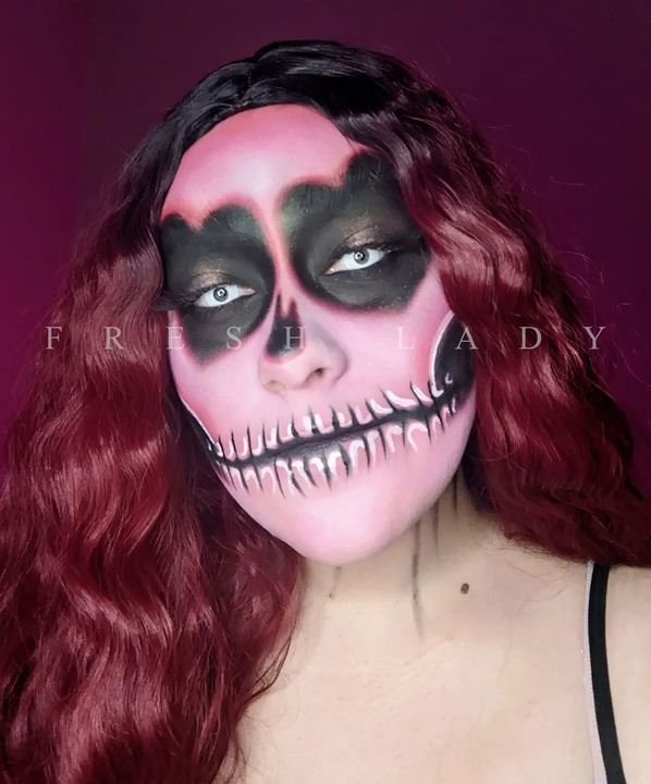 Lente de Halloween #1: Blanco opaco con pupila negra grande · foto 10