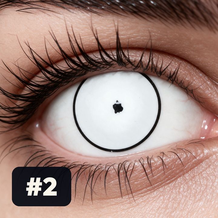 Lente de Halloween #2: Ojo en blanco con pupila diminuta