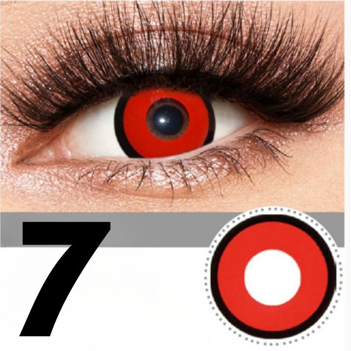 Lente de Halloween #7: Rojo sangre con aro negro · foto 3