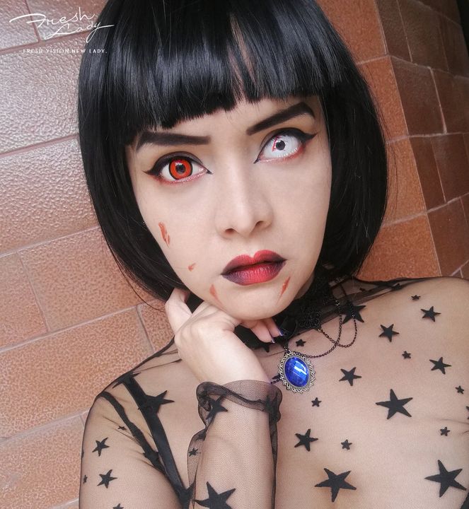 Lente de Halloween #7: Rojo sangre con aro negro · foto 4