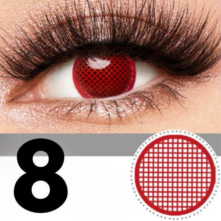 Lente de Halloween #8: Malla roja tupida sobre todo el iris · foto 3