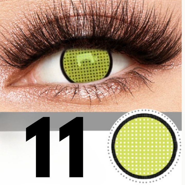 Lente de Halloween #11: Malla amarilla tupida sobre todo el iris · foto 3