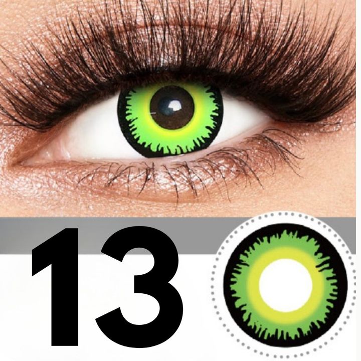 Lente de Halloween #13: Verde con borde negro dentado · foto 3
