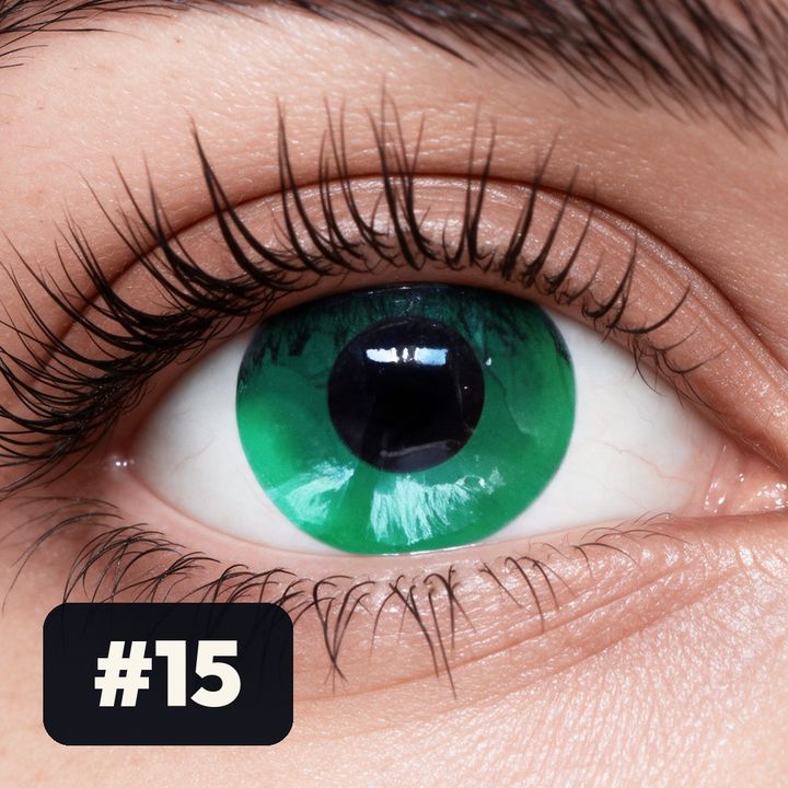 Lente de Halloween #15: Verde sólido de borde a borde