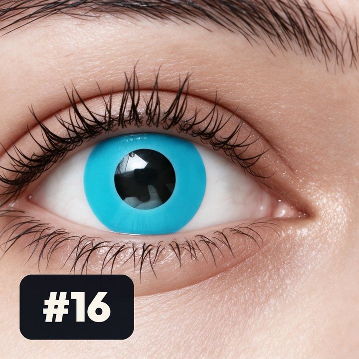 Lente de Halloween #16: Azul celeste sólido de borde a borde