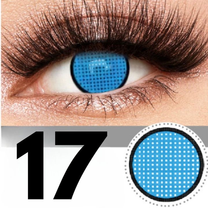Lente de Halloween #17: Malla azul tupida sobre todo el iris · foto 3