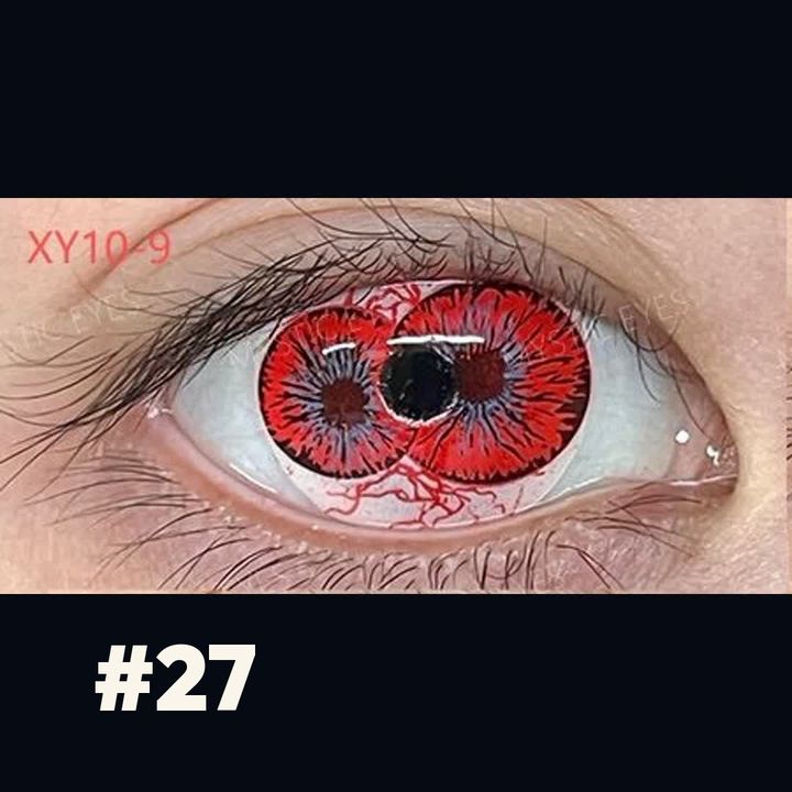 Lente de Halloween #27: Rojo con venas dibujadas alrededor · foto 3
