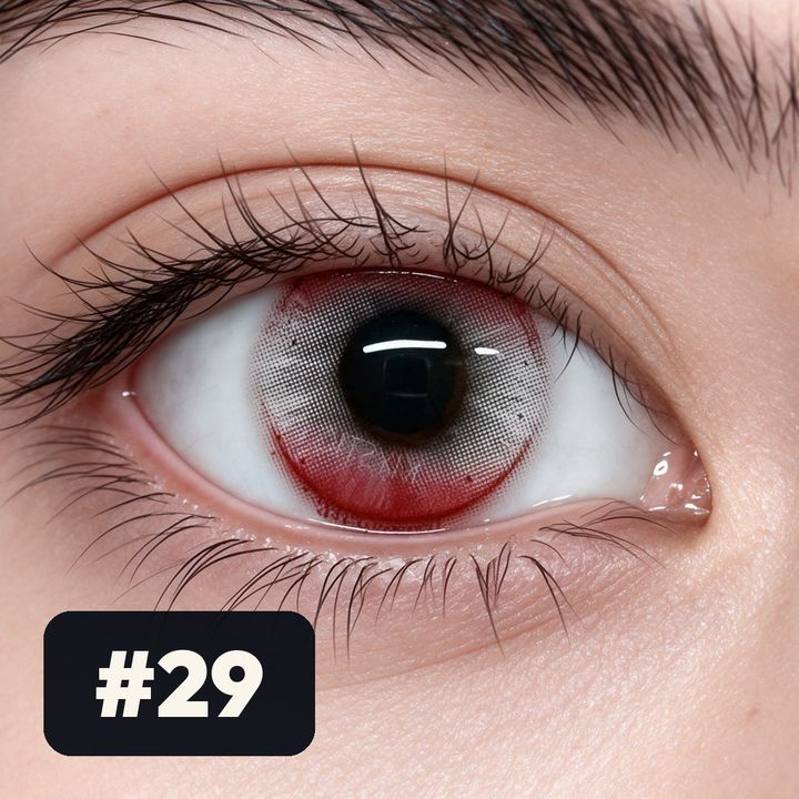 Lente de Halloween #29: Rojo desvanecido hacia el gris, sin borde duro