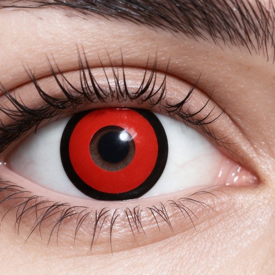 Lente de Halloween #7: Rojo sangre con aro negro