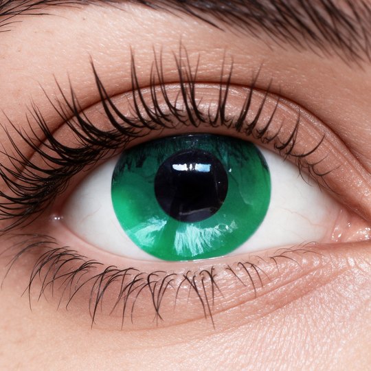Lente de Halloween #15: Verde sólido de borde a borde