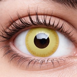Lente de contacto para Halloween #10: Amarillo pálido luminoso